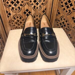 Women’s Black Leather Bit Loafers